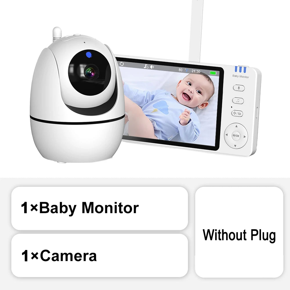 Baby monitor per Bambini 5 Pollici HD. Sorveglianza Intelligente, Tranquillità Sempre e Ovunque 👶🔒