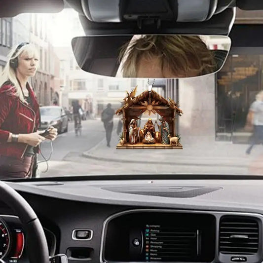 Decorazione Natività Acrilico per Albero di Natale