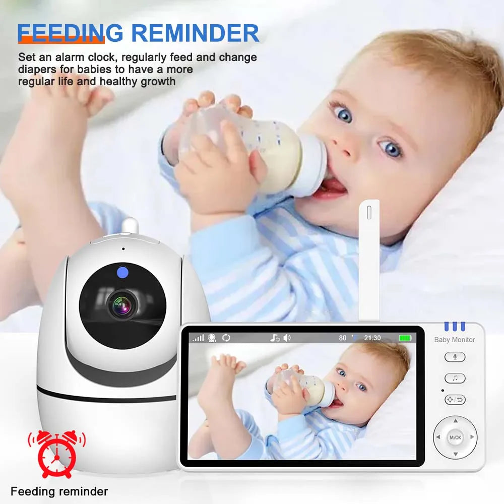 Telecamera Sorveglianza. Monitor Video per Bambini 5 Pollici HD. Sorveglianza Intelligente, Tranquillità Sempre e Ovunque 👶🔒