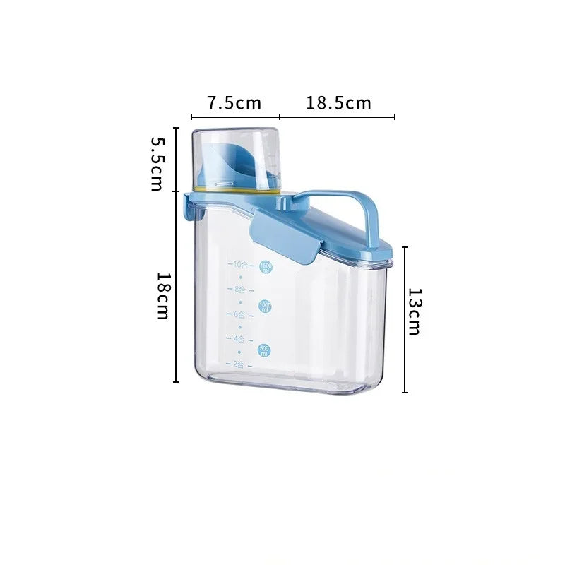 Contenitore Cereali 1500ML con Misurino. Conservazione Ermetica per Riso, Legumi e Alimenti Secchi