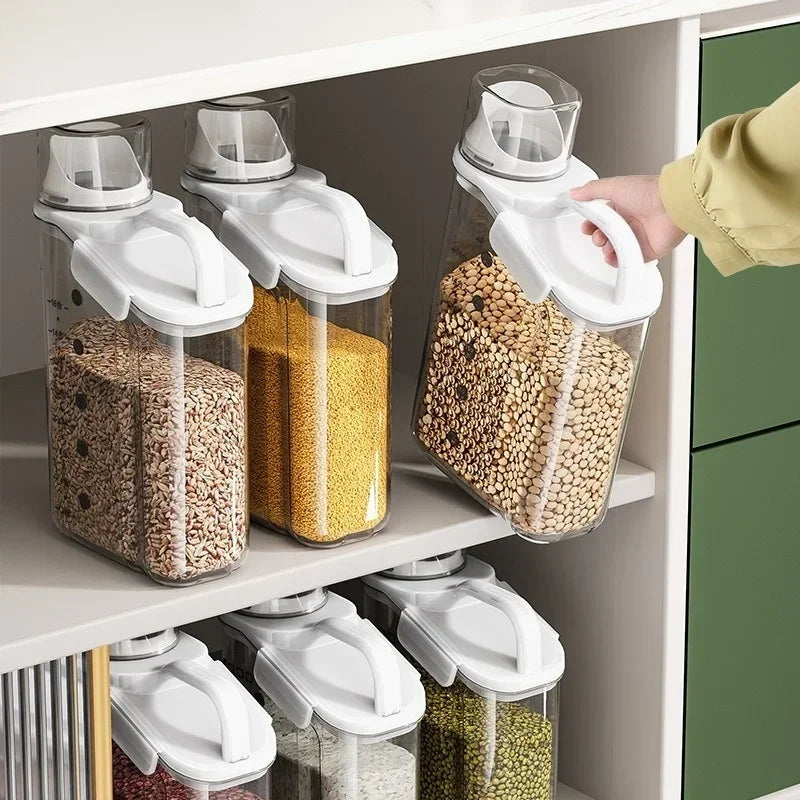 Contenitore Cereali 1500ML con Misurino. Conservazione Ermetica per Riso, Legumi e Alimenti Secchi