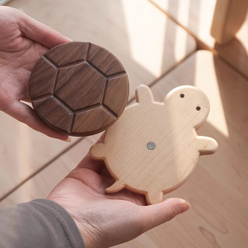 Tappetino isolante a forma di tartaruga in noce nera, creativo e grazioso, sottopentola per bollitore anti-scottature 🐢