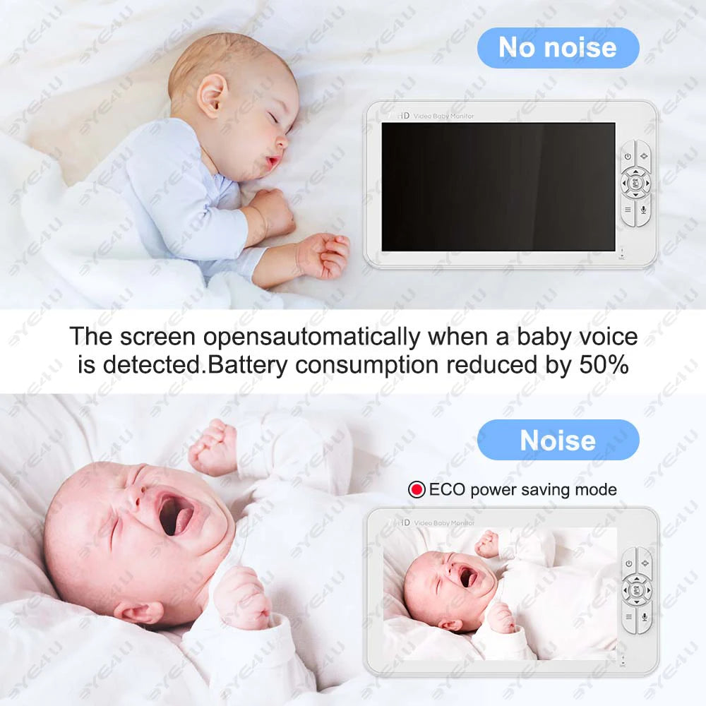 Telecamera Sorveglianza. Monitor Video per Bambini 5 Pollici HD. Sorveglianza Intelligente, Tranquillità Sempre e Ovunque 👶🔒