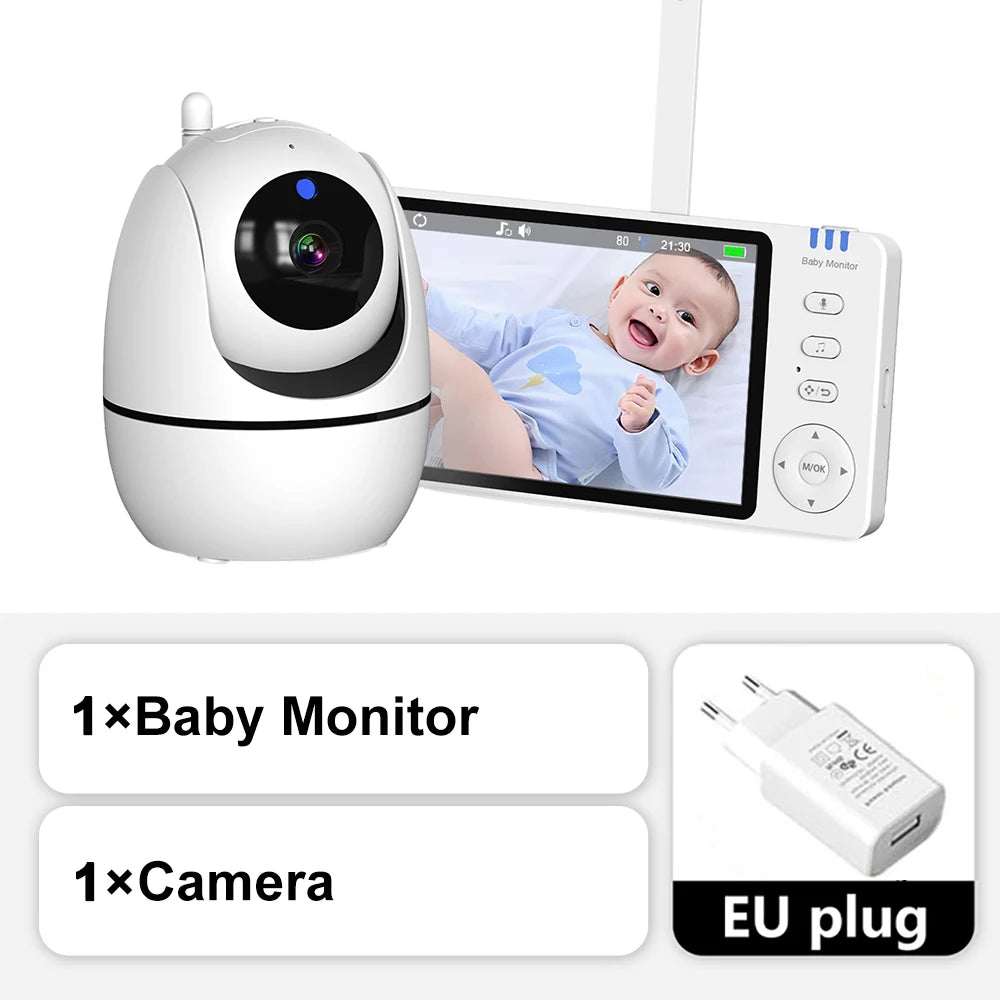 Telecamera Sorveglianza. Monitor Video per Bambini 5 Pollici HD. Sorveglianza Intelligente, Tranquillità Sempre e Ovunque 👶🔒