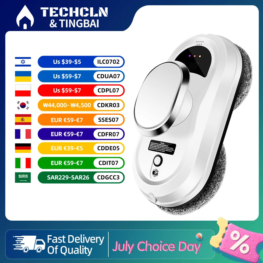 SmartShine™ Window Cleaning Robot. Effortless Shine, Every Time!