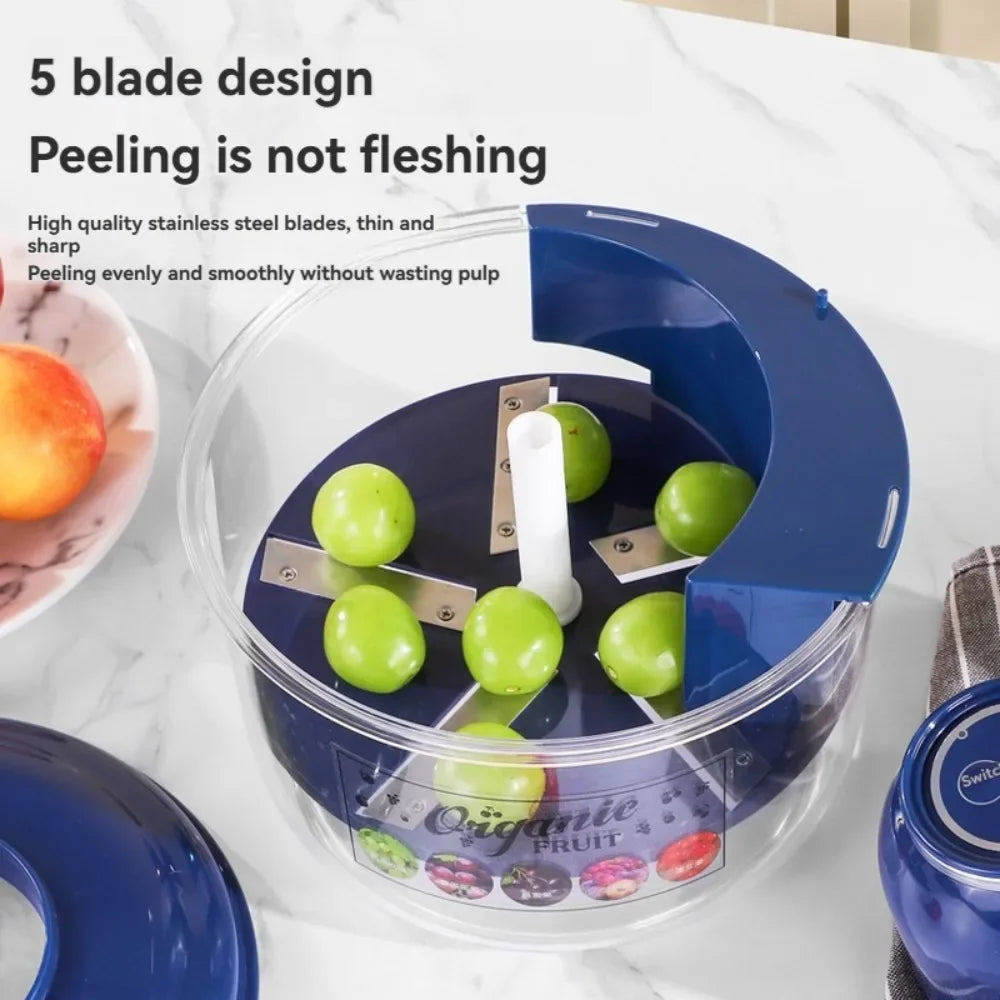 New Automatic Fruit Peeler Machine. Wireless Portable Apple/Peach Peeler for Home Use