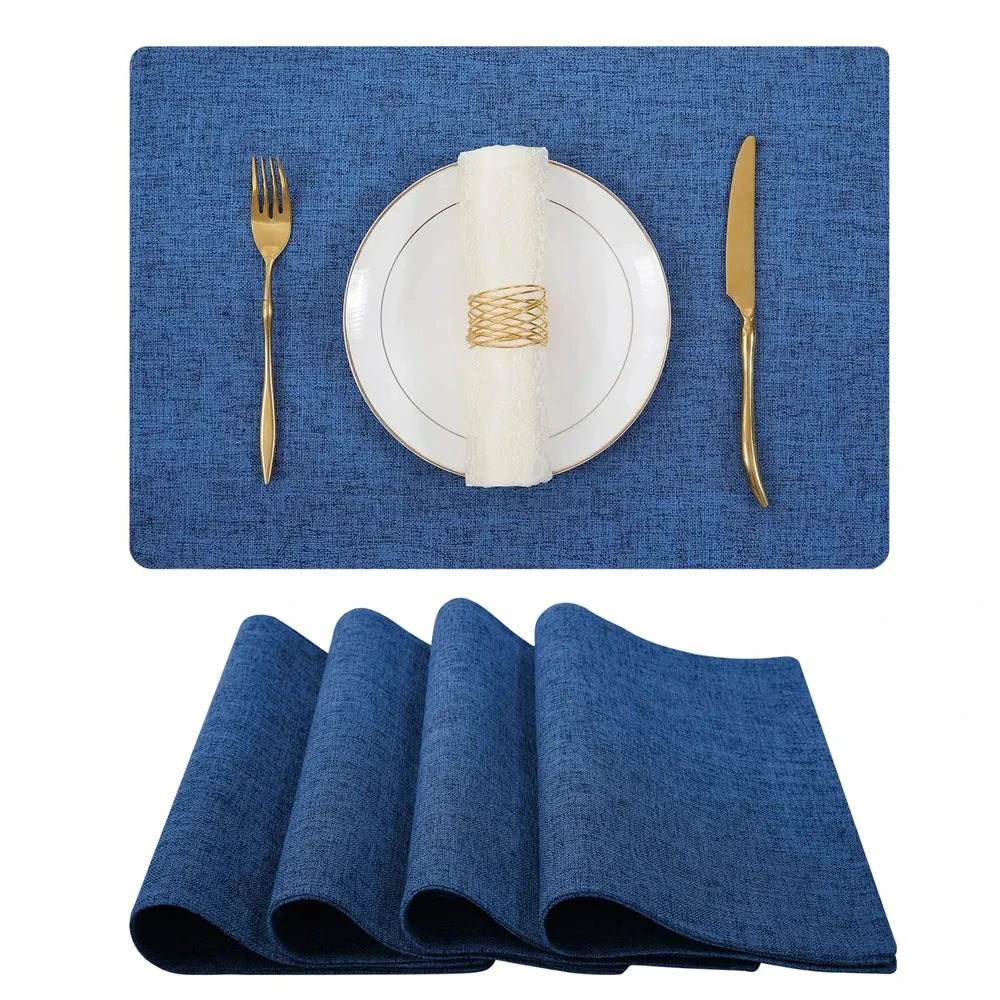 🍽️ Nordic Elegance: Cotton Linen Non-Slip Table Mats (Set of 4) Elevate your dining space with timeless texture and everyday charm.