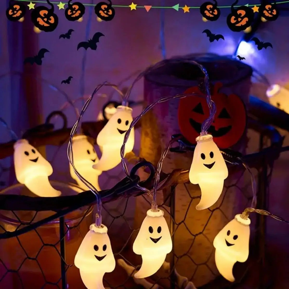 Decorazioni Halloween. Luci Fantasmi Halloween 3m – 10 o 20 LED, a Batteria