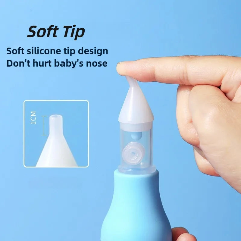 Aspiratore Nasale in Silicone per Bambini. Delicato, Sicuro e Facile da Usare