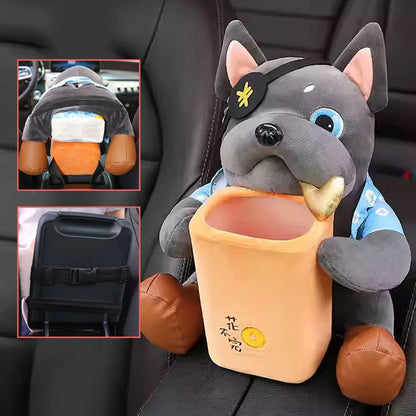 Porta Fazzoletti & Mini Pattumiera 2-in-1 da Auto in Peluche. Pratico, Adorabile e Salvaspazio!