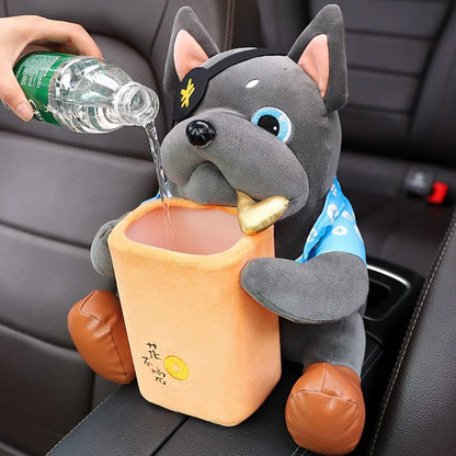 Porta Fazzoletti & Mini Pattumiera 2-in-1 da Auto in Peluche. Pratico, Adorabile e Salvaspazio!