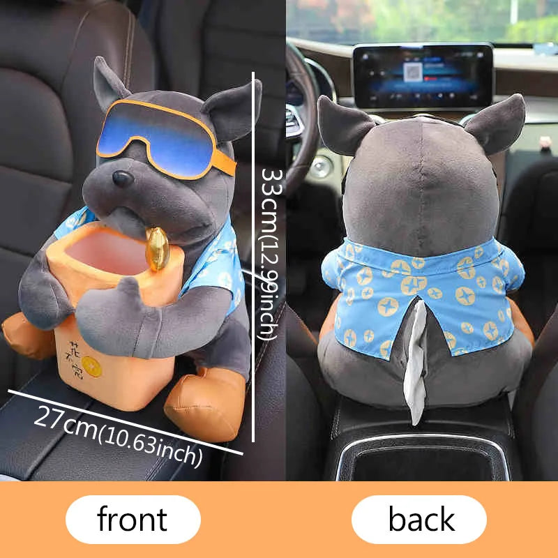 Porta Fazzoletti & Mini Pattumiera 2-in-1 da Auto in Peluche. Pratico, Adorabile e Salvaspazio!