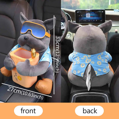 Porta Fazzoletti & Mini Pattumiera 2-in-1 da Auto in Peluche. Pratico, Adorabile e Salvaspazio!