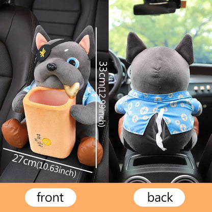 Porta Fazzoletti & Mini Pattumiera 2-in-1 da Auto in Peluche. Pratico, Adorabile e Salvaspazio!