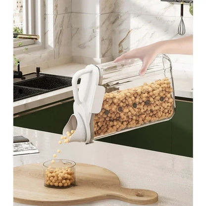 Contenitore Cereali 1500ML con Misurino. Conservazione Ermetica per Riso, Legumi e Alimenti Secchi