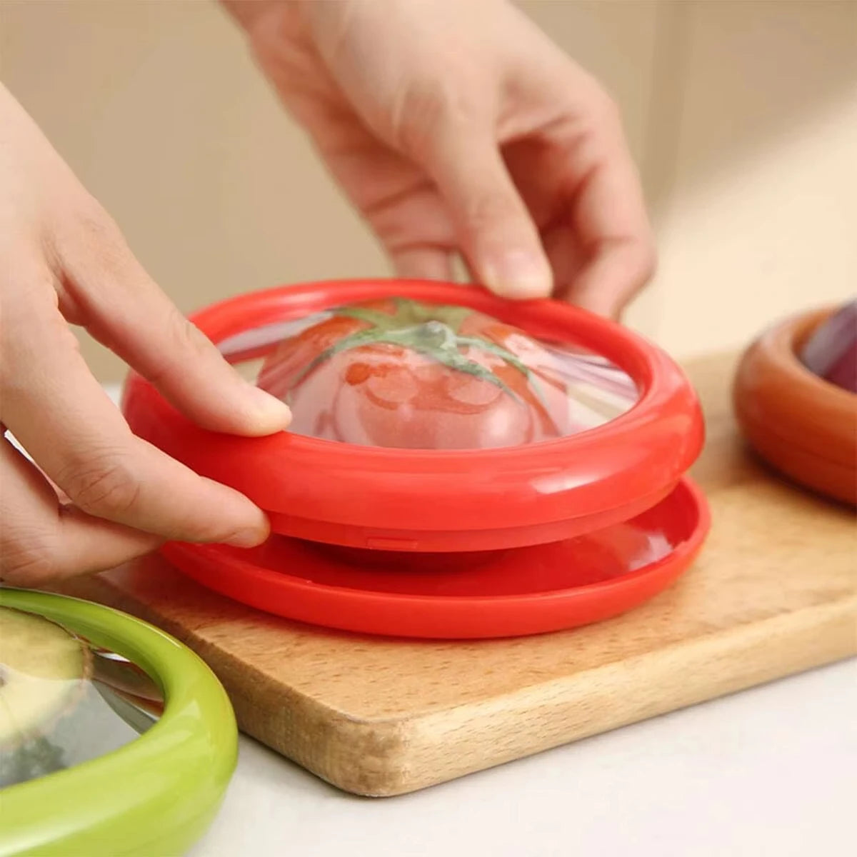 Freschezza Sempre a Portata di Mano: Contenitori in Silicone per Frutta e Verdura – Set da 1 o 4 Pezzi