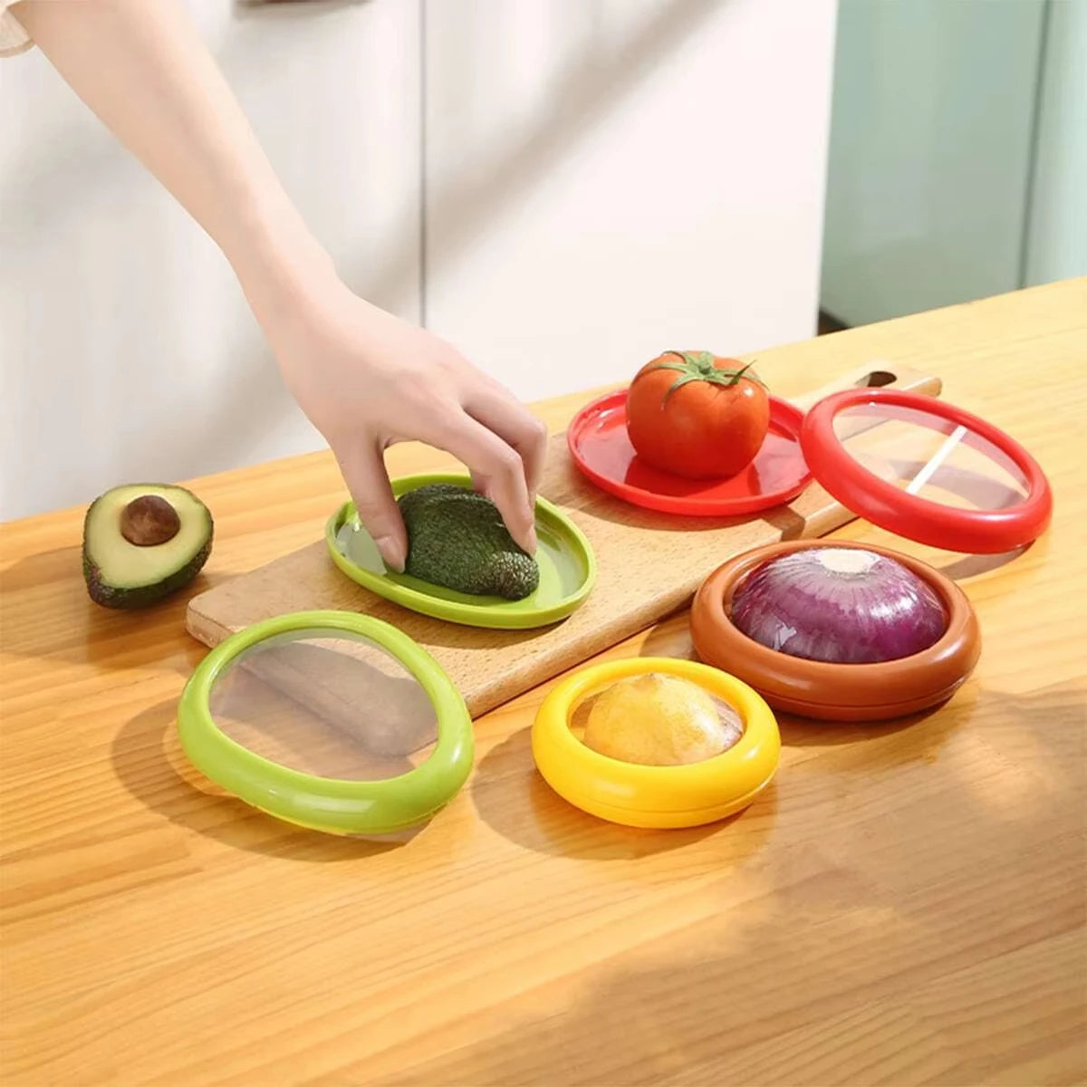 Freschezza Sempre a Portata di Mano: Contenitori in Silicone per Frutta e Verdura – Set da 1 o 4 Pezzi