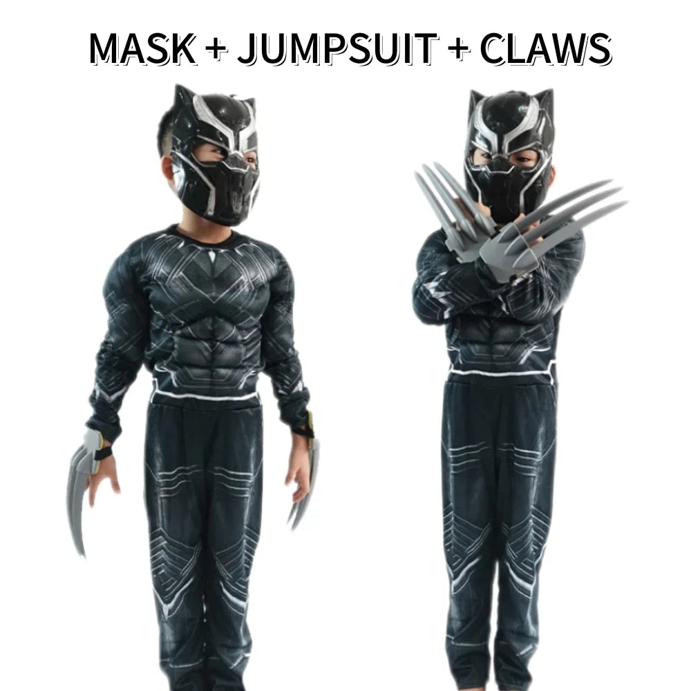 Costume Halloween Wolverine Bambini. Tuta Muscolosa con Maschera