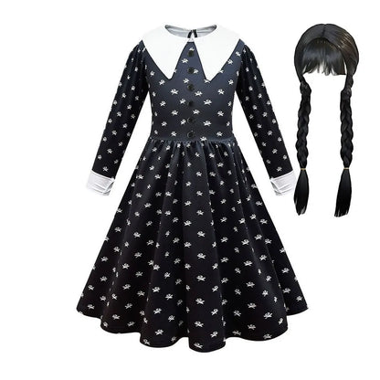 Costume Halloween Wednesday Addams Bambina: Feste e Cosplay per Bambine