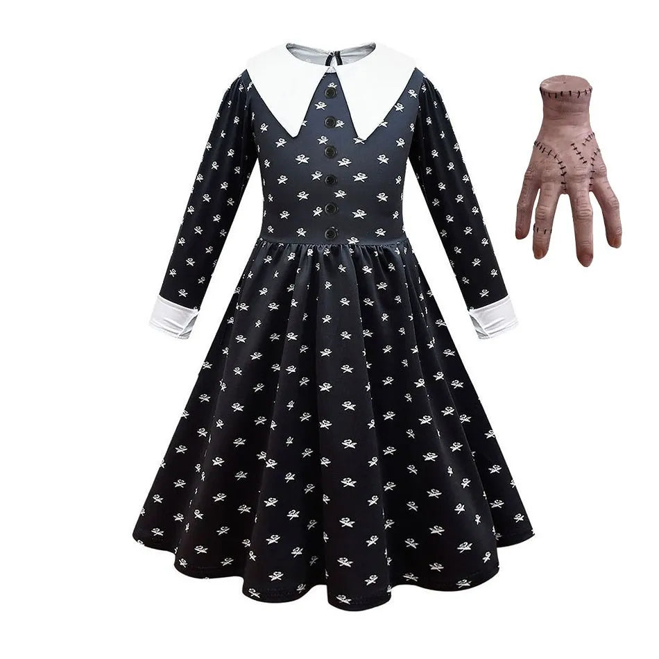 Costume Halloween Wednesday Addams Bambina: Feste e Cosplay per Bambine