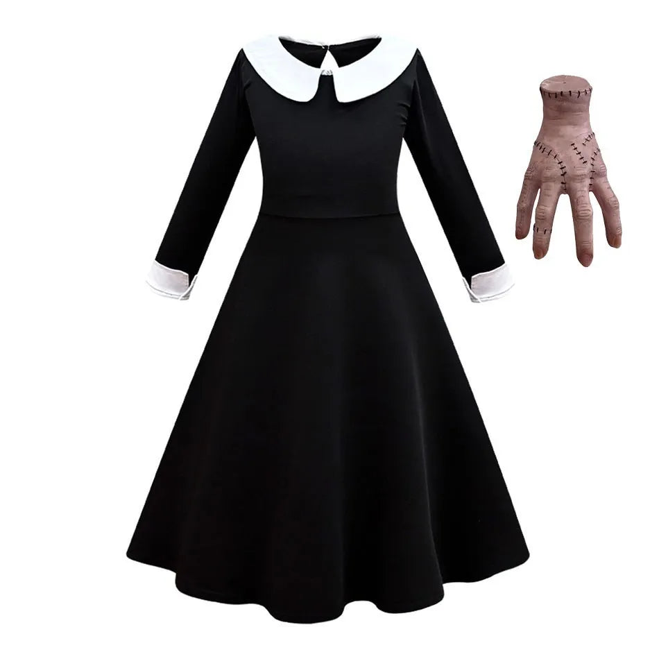 Costume Halloween Wednesday Addams Bambina: Feste e Cosplay per Bambine