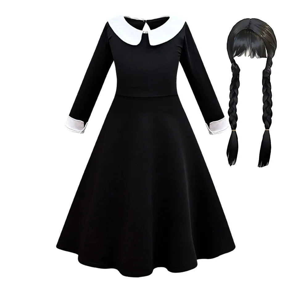 Costume Halloween Wednesday Addams Bambina: Feste e Cosplay per Bambine