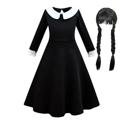 Costume Halloween Wednesday Addams Bambina: Feste e Cosplay per Bambine