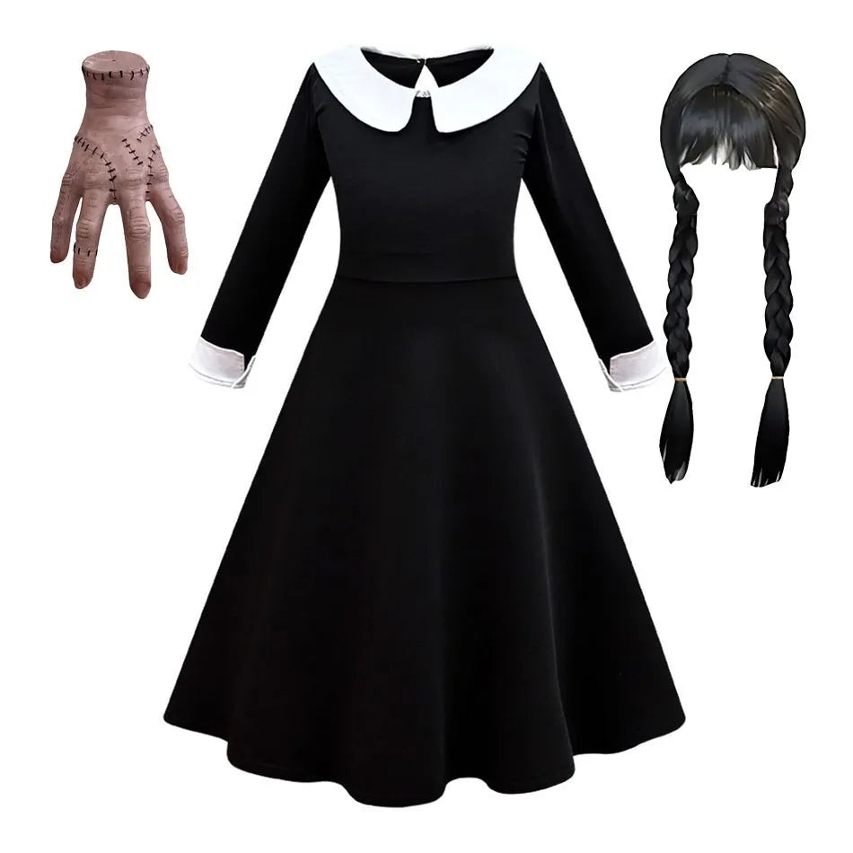 Costume Halloween Wednesday Addams Bambina: Feste e Cosplay per Bambine