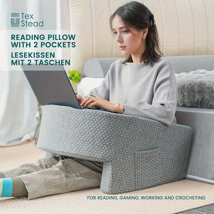 Comfort Estremo per Giocatori e Lettori: Cuscino Lettura XL in Memory Foam con Braccioli