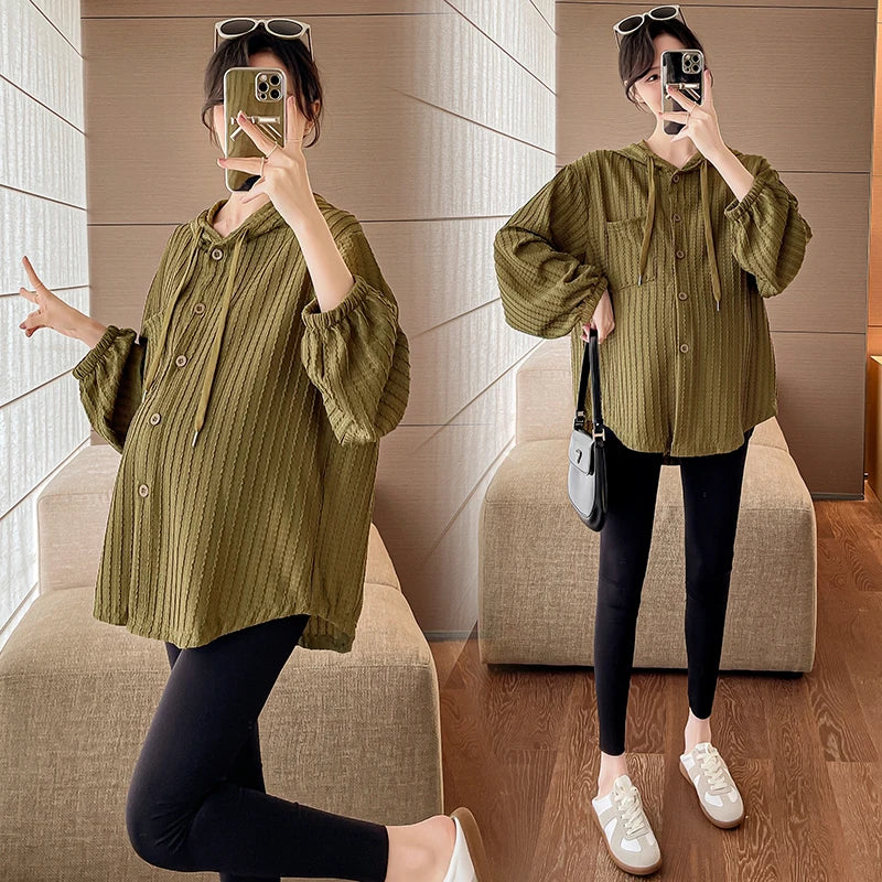 Felpa Premaman Autunno 2025. Eleganza Casual con Comfort per la Maternità.