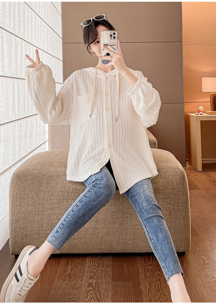 Felpa Premaman Autunno 2025. Eleganza Casual con Comfort per la Maternità.