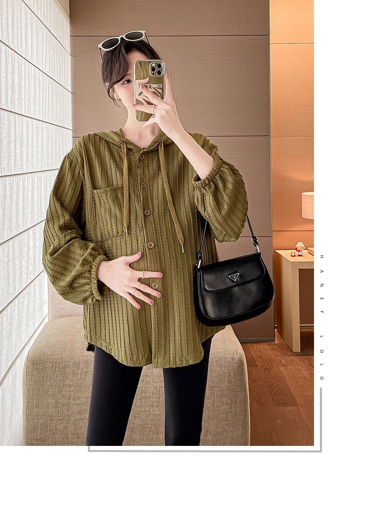 Felpa Premaman Autunno 2025. Eleganza Casual con Comfort per la Maternità.