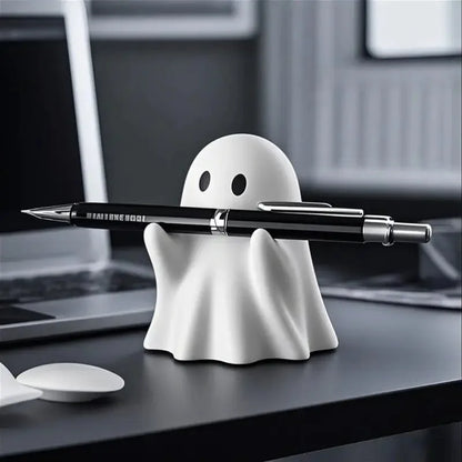 Cute Ghost Pen Holder. Funny Halloween Desk Decor