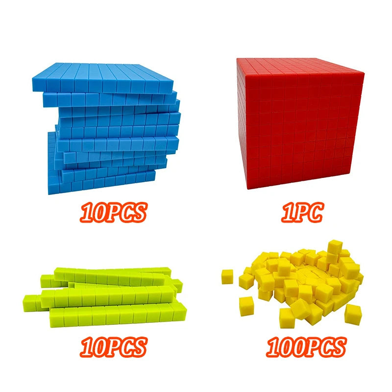 Montessori Cubi Decimali 3D. Edizione Pensiero Logico. Giochi Montessori.