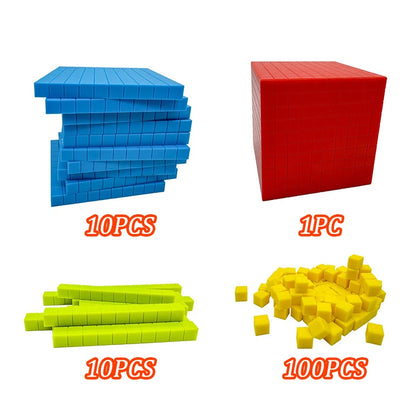 Montessori Cubi Decimali 3D. Edizione Pensiero Logico. Giochi Montessori.