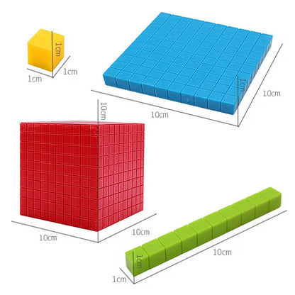 Montessori Cubi Decimali 3D. Edizione Pensiero Logico. Giochi Montessori.