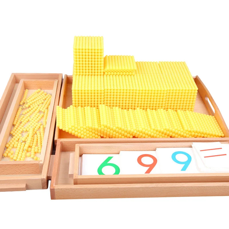 Set Montessori con Perle Decimali. Edizione Famiglia. Giochi Montessori Educativi
