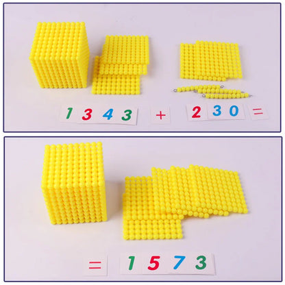 Set Montessori con Perle Decimali. Edizione Famiglia. Giochi Montessori Educativi