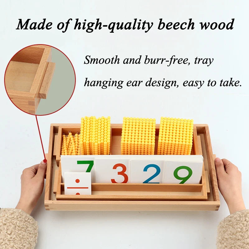 Set Montessori con Perle Decimali. Edizione Famiglia. Giochi Montessori Educativi