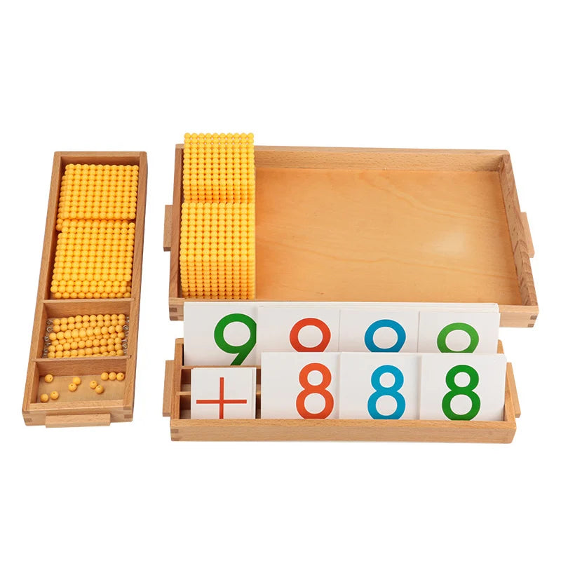 Set Montessori con Perle Decimali. Edizione Famiglia. Giochi Montessori Educativi