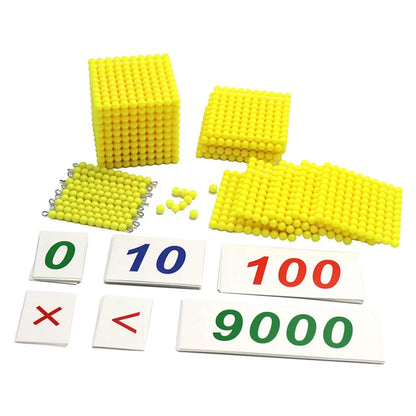 Set Montessori con Perle Decimali. Edizione Famiglia. Giochi Montessori Educativi