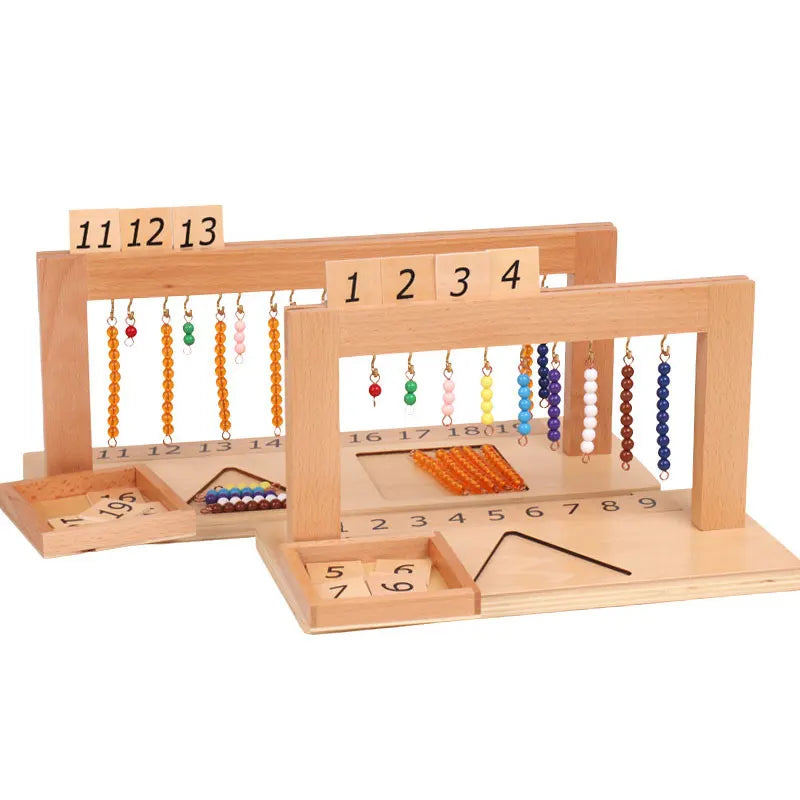 Set Montessori con Perle Decimali. Edizione Famiglia. Giochi Montessori Educativi