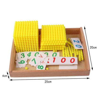 Set Montessori con Perle Decimali. Edizione Famiglia. Giochi Montessori Educativi