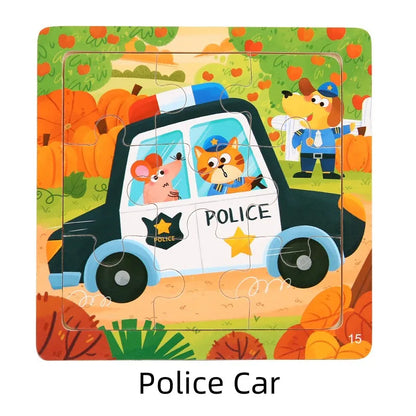 Puzzle Montessori in Legno con Animali. Apprendimento Creativo per Bambini da 2 a 7 Anni 🦁🦓