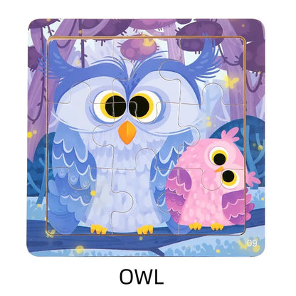 Puzzle Montessori in Legno con Animali. Apprendimento Creativo per Bambini da 2 a 7 Anni 🦁🦓