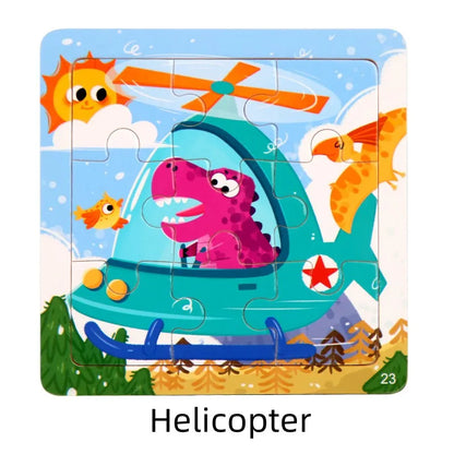 Puzzle Montessori in Legno con Animali. Apprendimento Creativo per Bambini da 2 a 7 Anni 🦁🦓