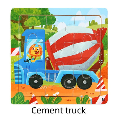 Puzzle Montessori in Legno con Animali. Apprendimento Creativo per Bambini da 2 a 7 Anni 🦁🦓