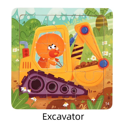 Puzzle Montessori in Legno con Animali. Apprendimento Creativo per Bambini da 2 a 7 Anni 🦁🦓