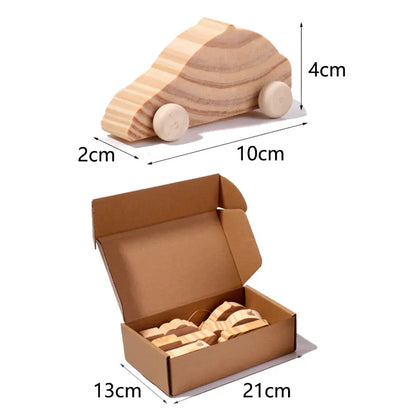 Set di Giocattoli in Legno 3D. Auto da Colorare Montessori per Bambini. Kit Educativo DIY. Gioco Montessori.