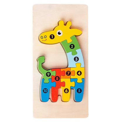 Puzzle Montessori 3D in Legno. Dinosauri e Animali Colorati per Piccoli Grandi Esploratori! 🦕🎨